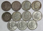 1946 to 1954 ROOSEVELT DIME - TEN CENTS - LOT OF 11 - SILVER