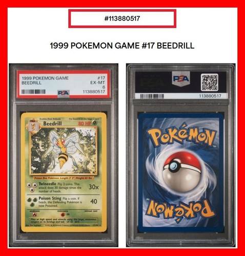 Beedrill graded PSA 6 for sale on eBay