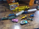 Lot Of VINTAGE Matchbox DIECAST Cars,  Trucks, Semi's. Tractor.  As-is