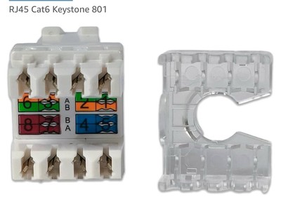 Rj45/Cat6 Tool-Less Keystone Jack Connector Adapter, Keystone Module 10PCS