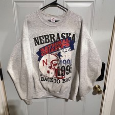 Vintage Nebraska Huskers National Champions Football 94' 95' Sweatshirt XXL 2XL