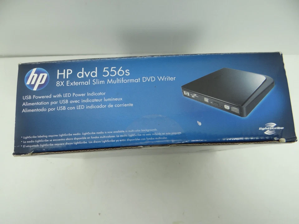 HP DVD 556s 8X External Slim Multiformat DVD Writer New Sealed - Image 3 of 4