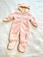 VTG 1950s Snoveralls by Kute Kiddies Pink Bunny Snow Suit Costume