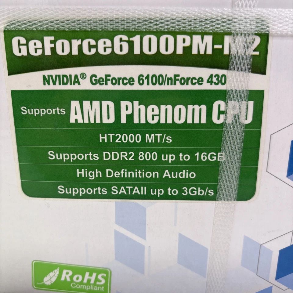 ECS Elitegroup Motherboard GeForce 6100PM-M2 New & Sealed - Image 2 of 4