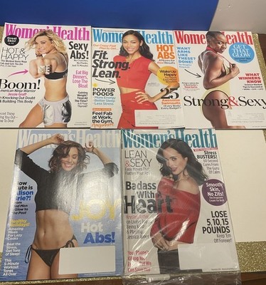 Lot of 5 Women's Health Magazines 2017-18 Allison Brie , Saldana, DANAI, Graff