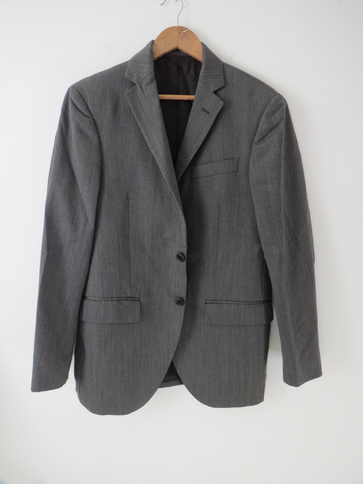 Giacca Hackett 40 grigio blazer a spina di pesce lana Savile Fila Londra