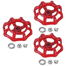 3-Set Outside Faucet Handle 6x6mm Square Stem Hole Water Spigot Handle Red