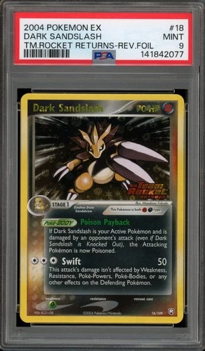 Pokemon Dark Sandslash EX Team Rocket Returns Reverse Holo Rare #18 PSA 9 Mint
