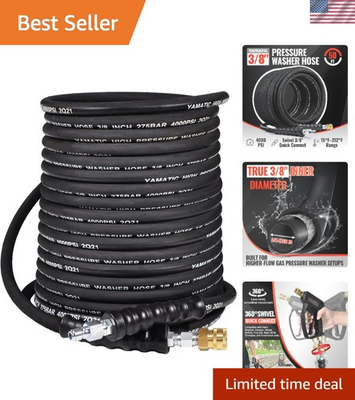#ad #ad Professional 3 8quot; x 50FT Pressure Washer Hose 4000 PSI Hot Water Rated $91.01