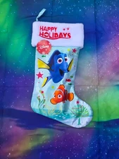 Disney Finding Nemo DORY  Christmas Holiday Stocking  New NWT 17.5" embroidered