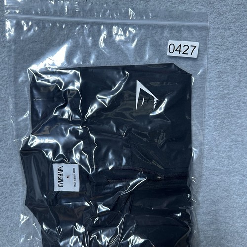 Gymshark Mens Zip Up Track Jacket Black Sz M Athletic Sweatshirt Training Active - Picture 5 of 5