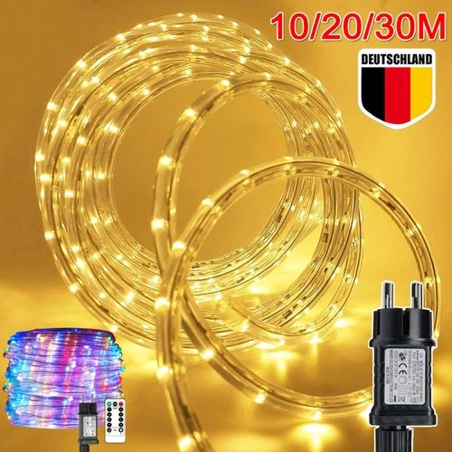 10-30M LED Lichterschlauch Party Lichtschlauch Außen/Innen IP65 Lichterkette DHL