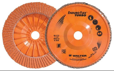 #ad 10 Pack Walter 06 A 452: Enduro Flex Turbo 36 60 Grit 4 1 2quot; Abrasive Flap Disc $79.95