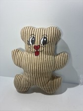 Bear Plush Striped Fabric Handmade