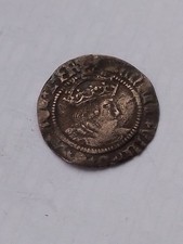 Henry Viii Half Groat Coin York Mint By Archbishop Edward lee. Lovely Example..