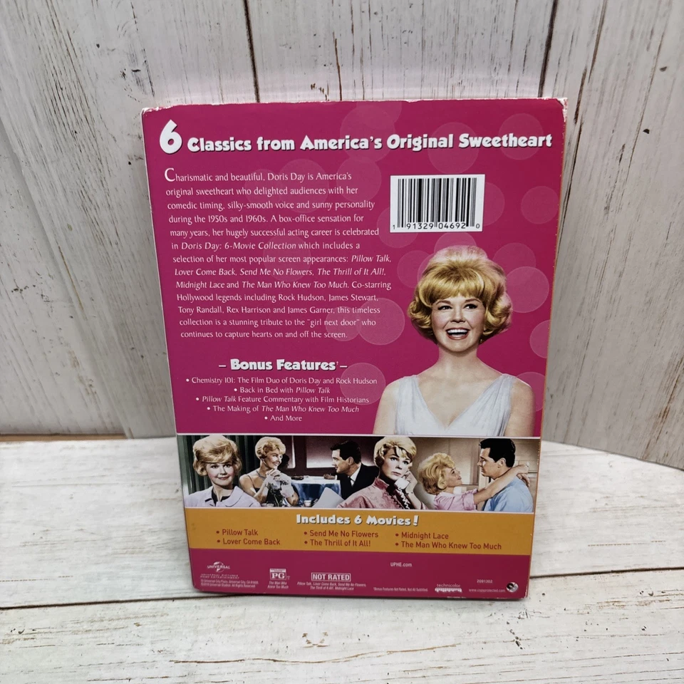 Doris Day DVD 6-Movie Vintage Art Series Film Collection Factory - Image 2 of 4