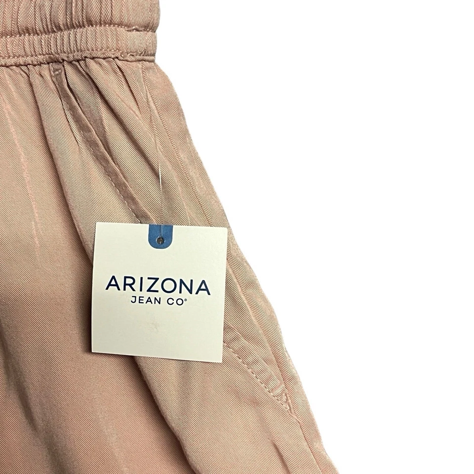 Arizona Jean Co Size L Misty Rose Pink Paperbag Waist Shorts Casual Trendy New - Image 4 of 4