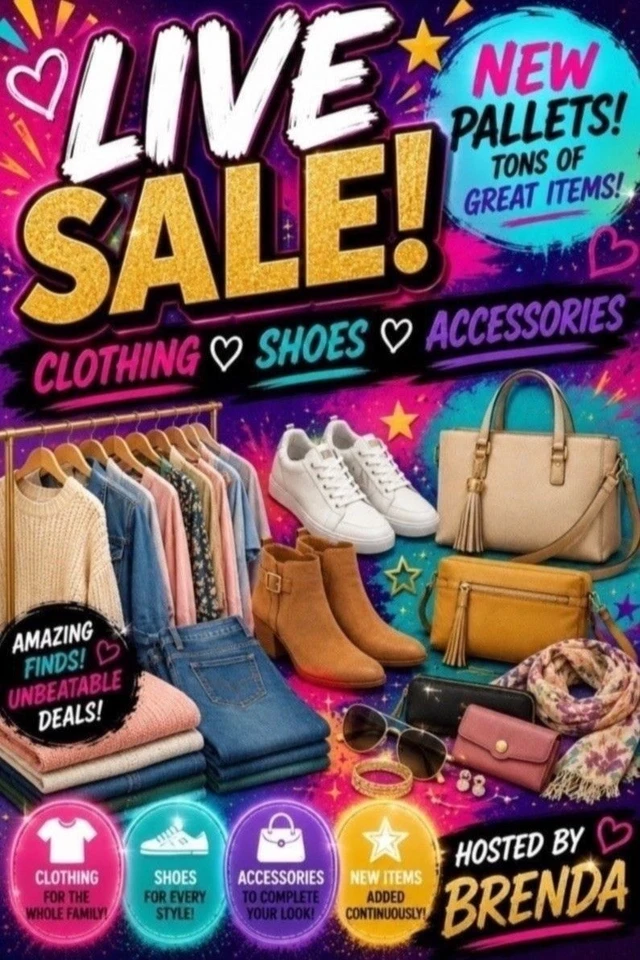 $1.50 starts! ALL NEW PALLETS ARE IN! Clothing for the whole family