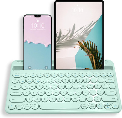 Macally Bluetooth Keyboard for Tablet | Wireless iPad Mint Green 