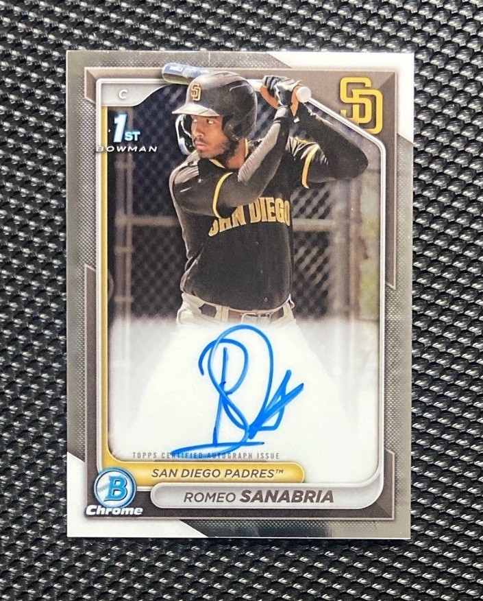 2024 Bowman Chrome Romeo Sanabria 1st Auto CPA-RS Padres🔥🔥