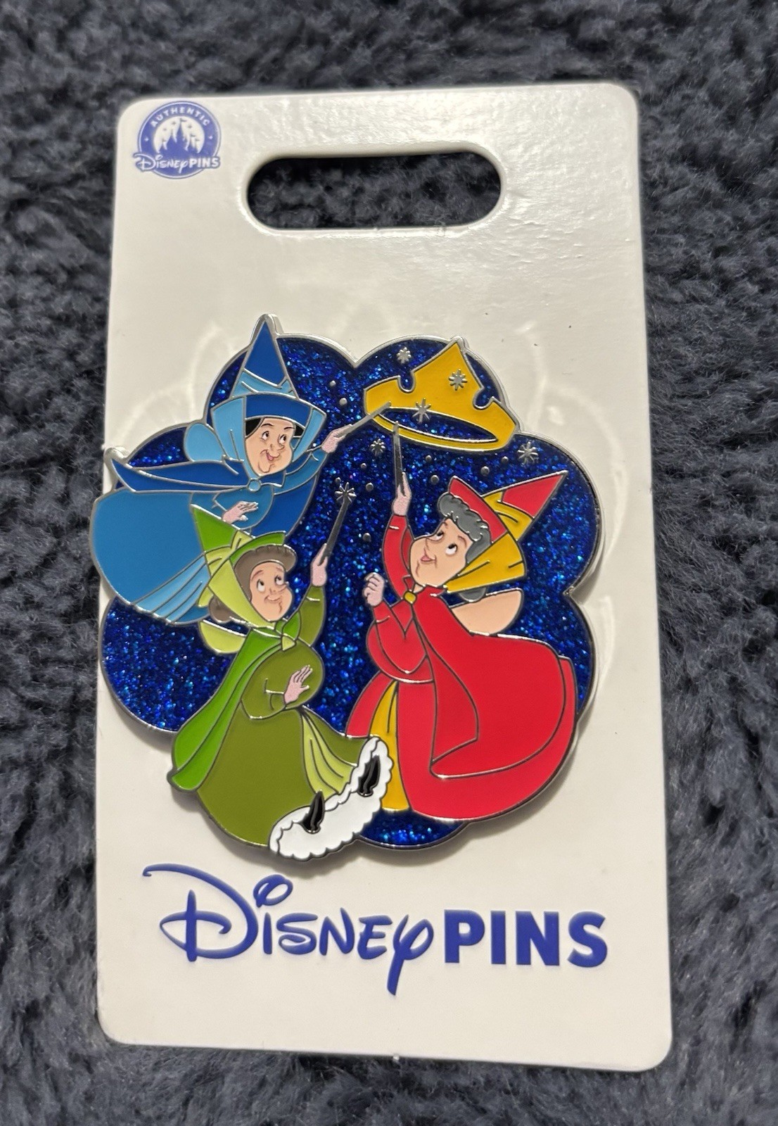 2025 Disney Parks Sleeping Beauty Fairies Flora Fauna Merrywesther Crown OE Pin