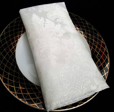 Party Table Napkins Wedding Tableware Linen Serviettes Polyester Damask Fabric