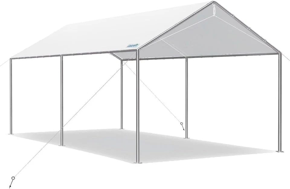 Quictent 10x15 ft Heavy Duty Carport Outdoor Car Canop Boat Shelter