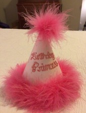 BIRTHDAY PRINCESS CONE HAT Party Supplies Favor Paper Accessory Glitter