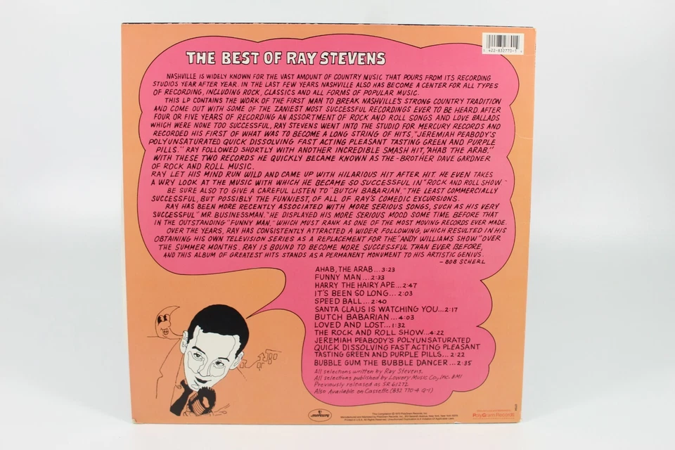 The Best Of Ray Stevens Speed Ball 1970 Mercury 33 RPM Vinyl Record Album LP - Image 2 of 4