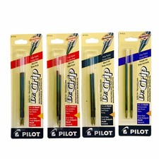 Lot of 4 PILOT Dr Grip Ballpoint Refills Fine Red 77212 Purple 77213 Black 77210