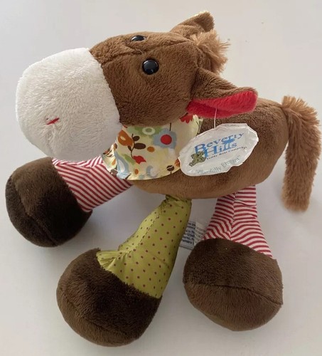 Beverly Hills Teddy Bear Co. Brown Pony Horse Plush Stuffed Animal Soft Toy