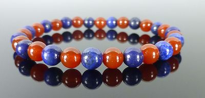 Karneelisches Lapislazuli Edelsteinarmband  