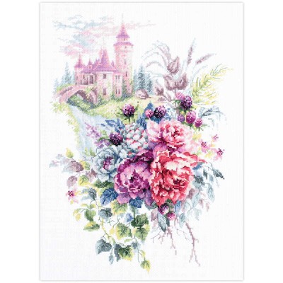 Magic Needle Zweigart Edition counted cross stitch kit ''Teh Old Castle'', 27x38cm
