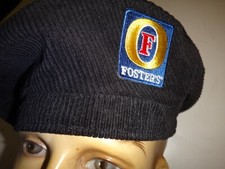 Australian FOSTER'S Beer Schwarze Cord-Herren Beret Cap Hat