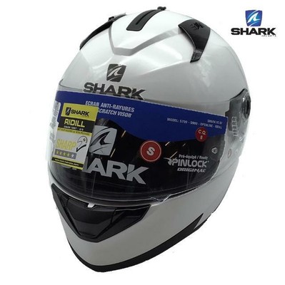 Motorcycle Helmet Integral IN Thermoplastic SHARK Ridill Blank Glossy White  | eBay