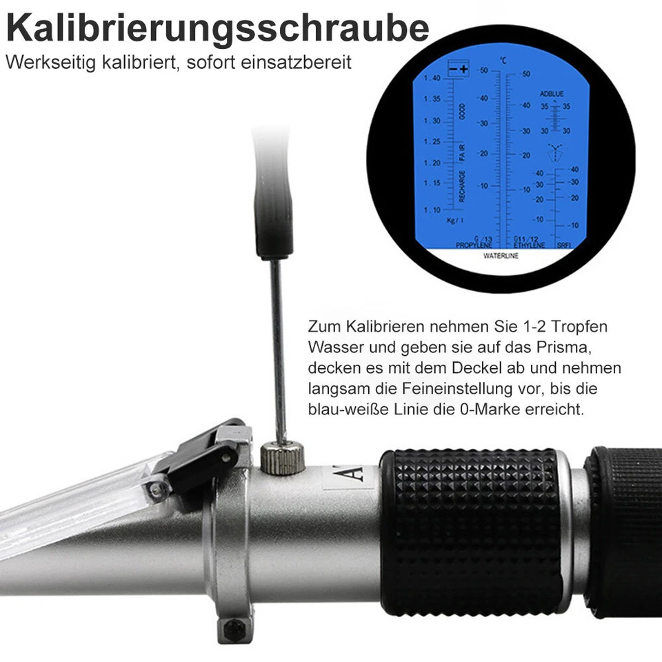 Kühlmitteltester Handrefraktometer Frostschutz Refraktometer für Ethylenglykol - Bild 4 von 4