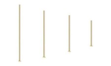 100 Antique Gold Plated 22 Gauge 0.64mm Flat Head Jewelry Headpins Pin Findings