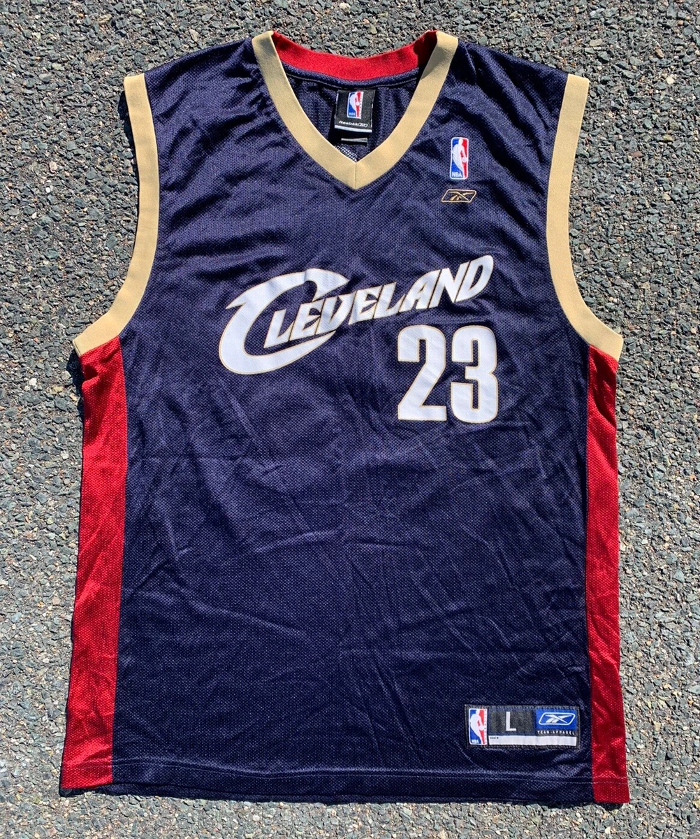 LeBron James Cleveland Cavaliers Blue Throwback Basketball Jersey