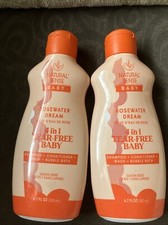 2x 6.7 fl oz Natural Baby Rosewater Dream 4 in 1 Baby Shampoo Conditioner Wash