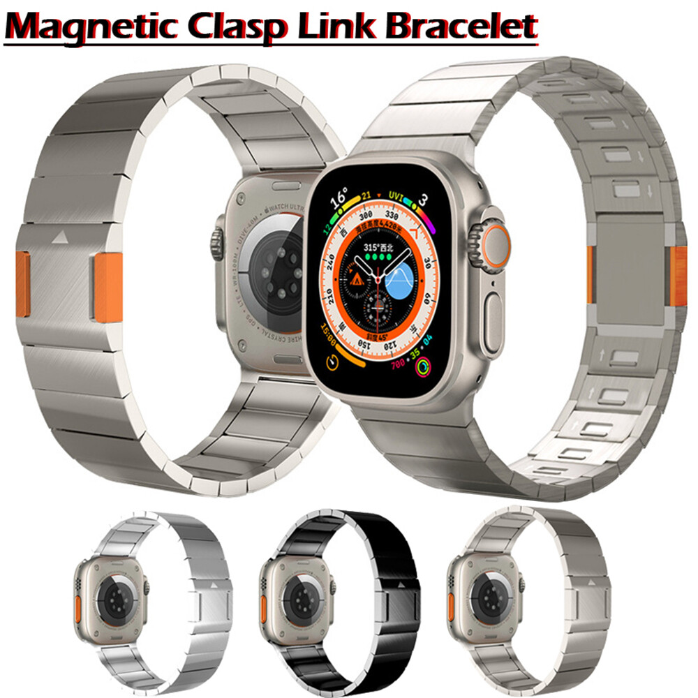 For Apple Watch 11 10 Ultra Magnetic Strap Link Bracelet