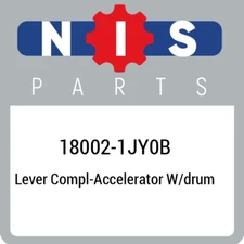 18002-1JY0B Nissan Lever compl-accelerator w/drum 180021JY0B, New Genuine OEM Pa