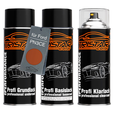Autolack Spraydosen Set für Ford PN3CE Blaze Metallic Tivoli Orange Metallic