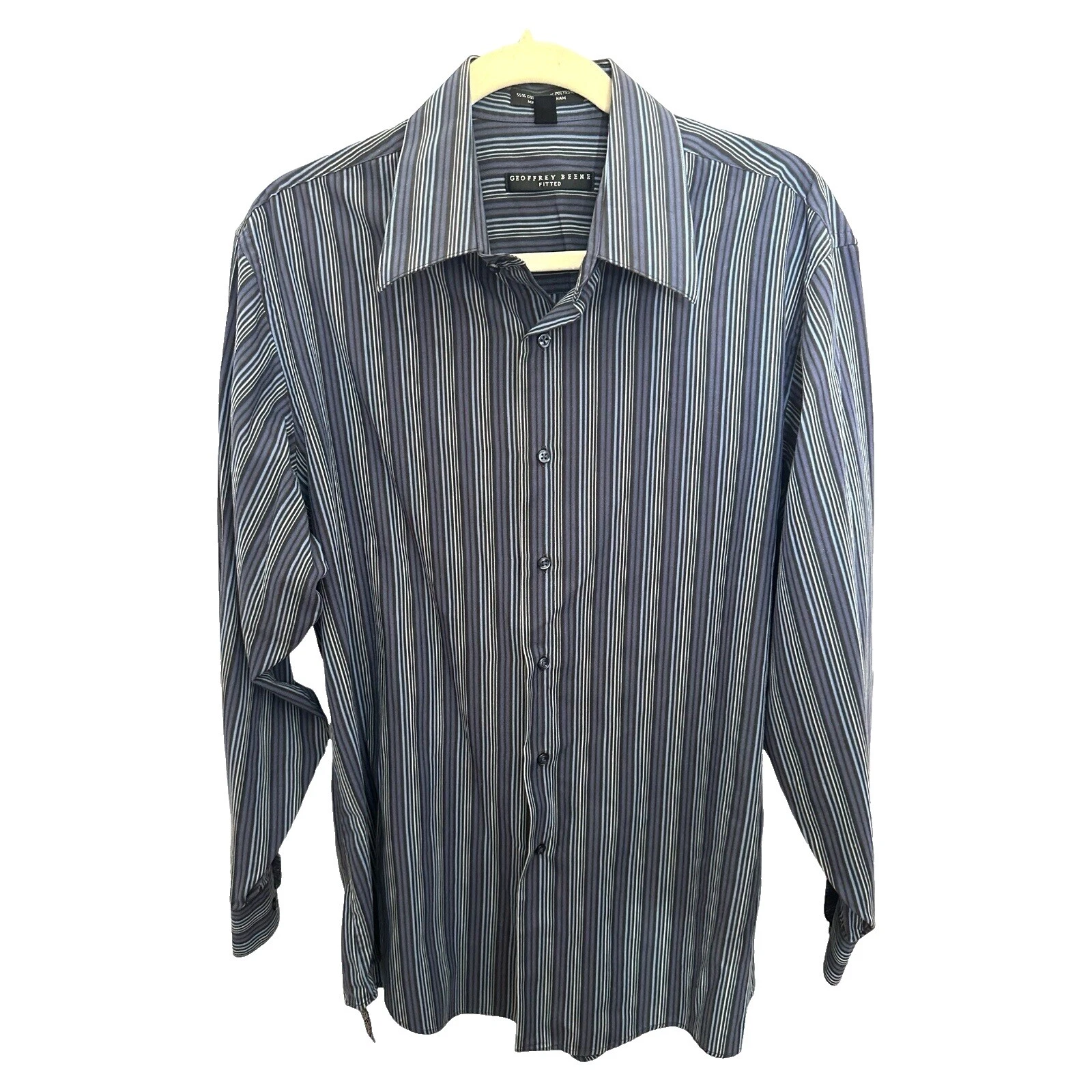 Geoffrey Beene Classic Fit Striped Dress Shirts for Men