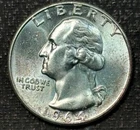 1964 Washington Quarter Type B Reverse FS-901 BU NICE Eye Appeal.