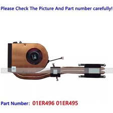 New For Lenovo ThinkPad T580 CPU cooling Fan Heatsink Radiator 01ER496 01ER495