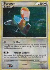 POKEMON TCG - Porygon Holographic Black Star Promo Card HGSS22