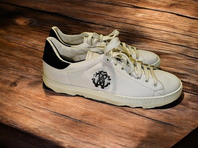 CAVALLI CLASS BY ROBERTO CAVALLI Logo Plaque Leather Sneakers