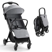 Lightweight Baby Stroller, Ultra-Compact Fold Airplane Ready Travel Stroller, On