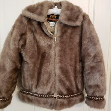 Hansa Branta By Stearns Faux Fur Goose Down Vintage Jacket Women Small