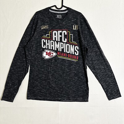 Kansas City Chiefs AFC Championship Men Black Long Sleeve